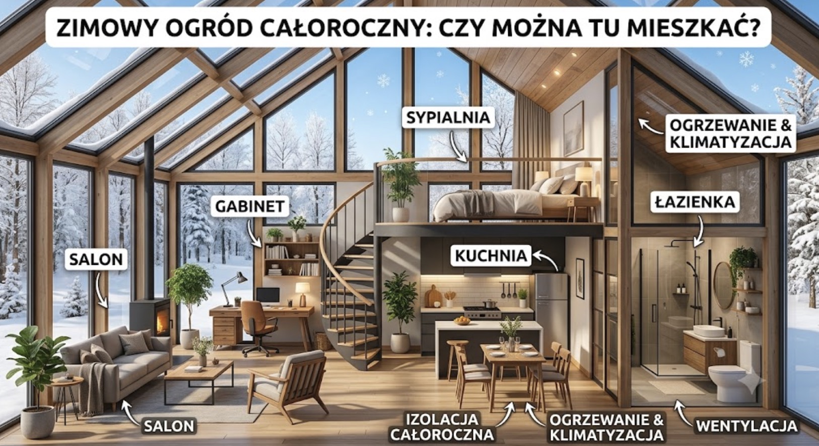Czy w ogrodzie zimowym można mieszkać? Salon, gabinet, sypialnia, kuchnia, łazienka